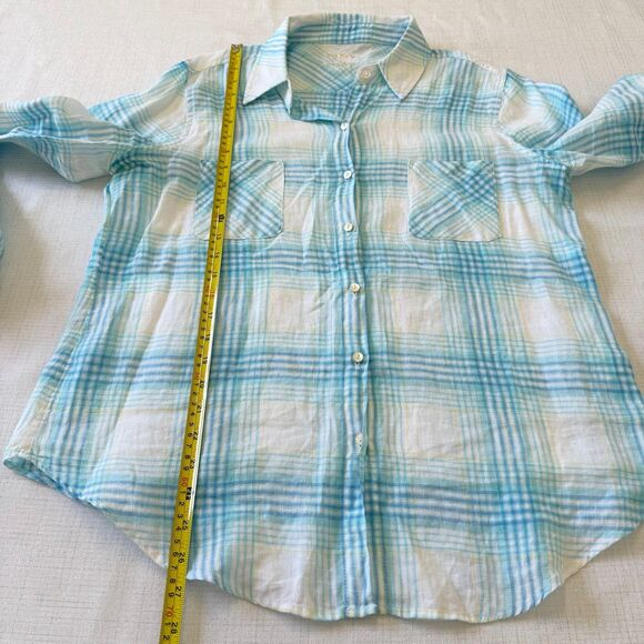 Lilly Pulitzer Blue Plaid Button Down Shirt - Picture 5 of 9